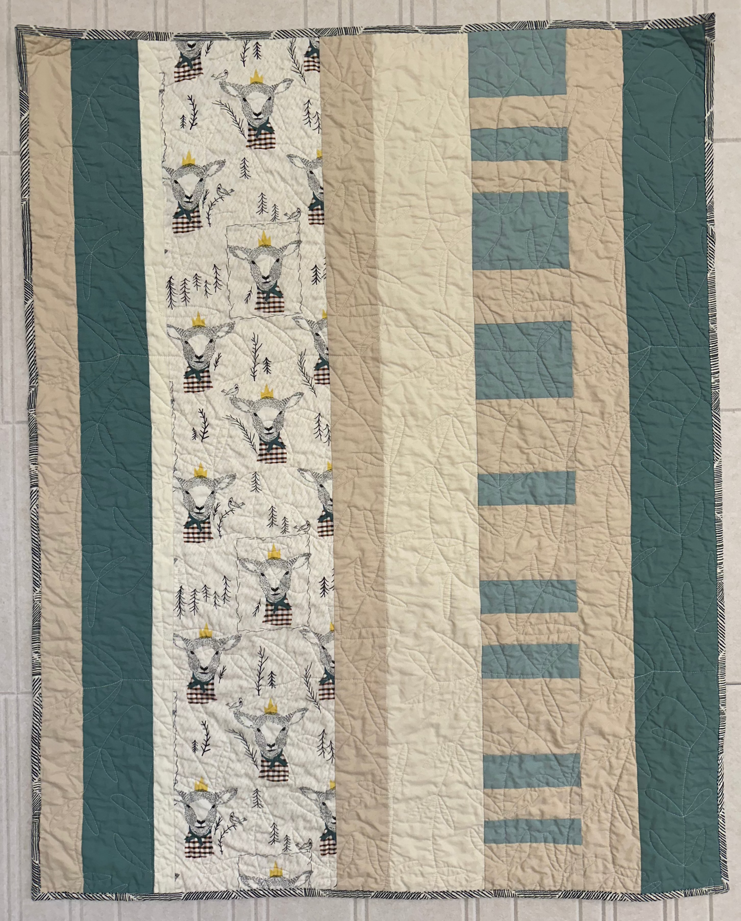 Striped Goat King Baby Blanket