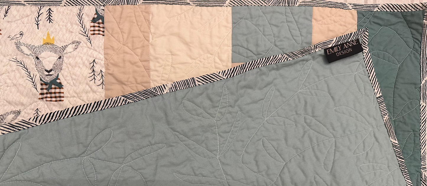 Striped Goat King Baby Blanket