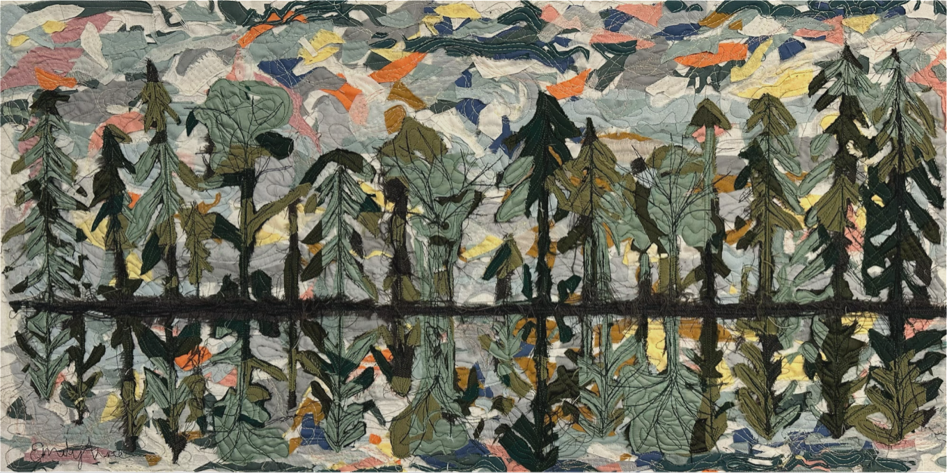 Forest Reflections at Sunset