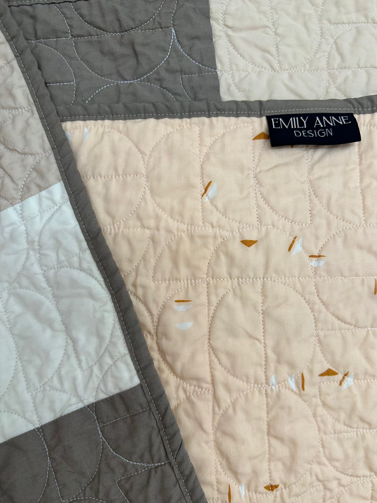 Neutral Squares Large Lap Quilt