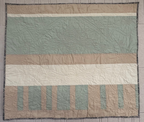 Striped Vera Baby Quilt with Garden Bug Stitches