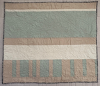 Striped Vera Baby Quilt with Garden Bug Stitches