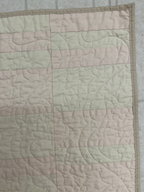 Neutral Pink Striped Baby Quilt