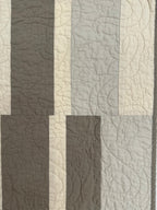 Neutral Pink Striped Baby Quilt