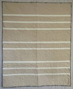 Cream and White Striped Serena Lap Quilt