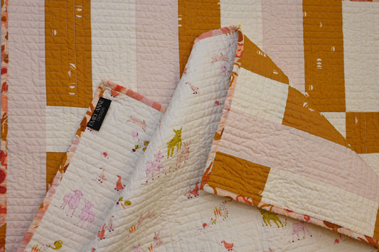 Jenny Neutral Striped Baby Quilt