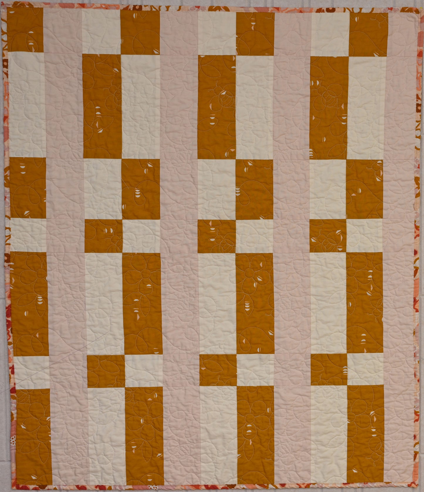 Jenny Neutral Striped Baby Quilt