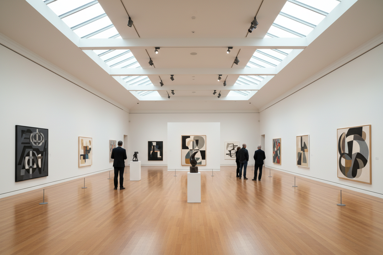 make an image of an art gallery